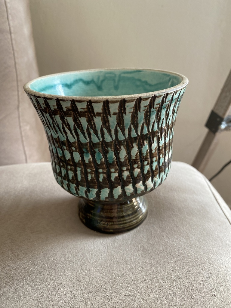 Jolie céramique vase ou photophore vintage