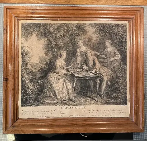 Gravure lithographie XVIIIe siècle