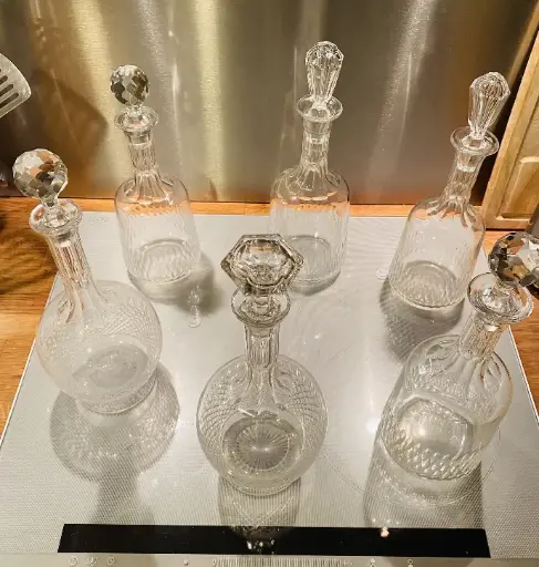 Lot de 6 carafes cristal