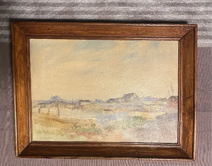 Aquarelle signée A. Rey bien coté.                         Watercolor signed A. Rey well rated.