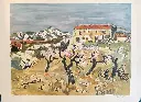 Lithographie Yves Brayer, Superbe lithographie originale signée et numérotée Yves Brayer,( 1907-1990) "Alpilles." Réalisée sur papier Japon.
lithographie en couleurs, signée en bas à droite et numérotée 65/125 (à vue : 52 x 66 cm)                                            Lithograph Yves Brayer, Superb original lithograph signed and numbered Yves Brayer, (1907-1990) "Alpilles." Made on Japanese paper. Color lithograph, signed lower right and numbered 65/125 (visible: 52 x 66 cm)
