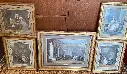 Suite de 5 lithographies du XIXème, polychrome réhaussé, encadré et sous verre. Par Nicolas Lavreince ( 1737-1807 Stockholm)