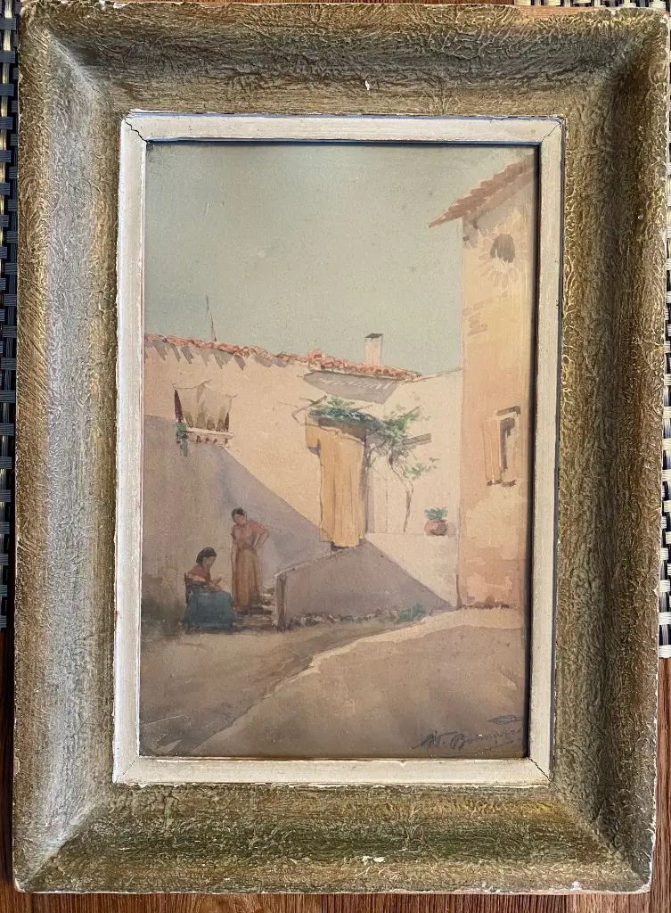 Aquarelle signée Alexandre Bonnardel, grand peintre orientaliste très côté fin XIXème début XXème.                             Watercolor by Alexandre Bonnardel, a great orientalist painter from the late 19th and early 20th centuries.