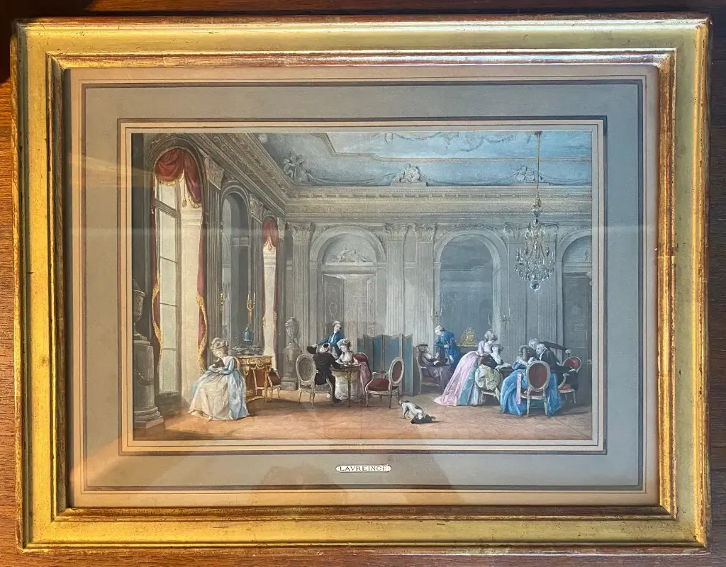 Lithographies anciennes, époque XIXème, polychrome, encadré en bois, sous verre.                                          Old lithographs, 19th century, polychrome, framed in wood, under glass.