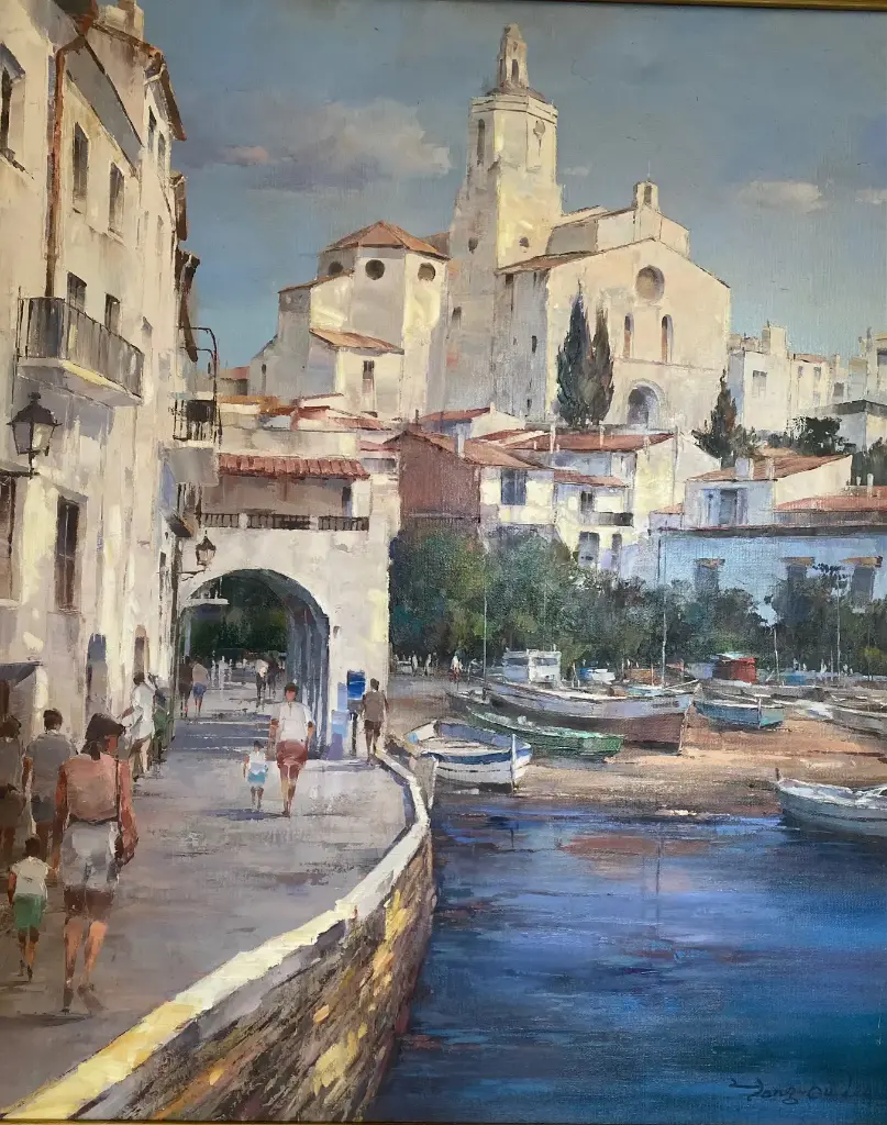 CADAQUES. HUILE SUR TOILE. SIGNÉ Lee Yong Ou, début XXE SIÈCLE. CADAQUES.                                   OIL ON CANVAS. SIGNED Lee Yong Ou, early 20th CENTURY.