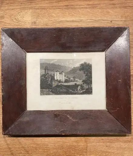 Gravure originale XIXe encadrée.                                Original 19th century engraving framed