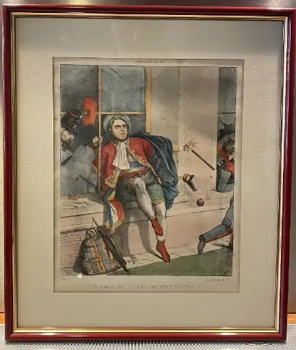 Estampe lithographie XIXe