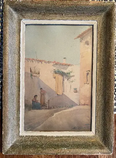 Aquarelle signée Alexandre Bonnardel, grand peintre orientaliste très côté fin XIXème début XXème.                             Watercolor by Alexandre Bonnardel, a great orientalist painter from the late 19th and early 20th centuries.