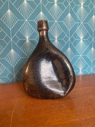 VASE EN CERAMIQUE "ANDUZE LES CYCLADES" ROLAND ZOBEL. Vers 1950.                                                        Ceramic vase "Anduze Les Cyclades" by Roland Zobel. Circa 1950.